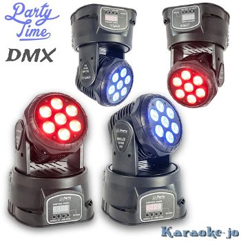 4 x PARTY-WASH7 Movinghead 7 x 8 Watt RGBW LED - 0