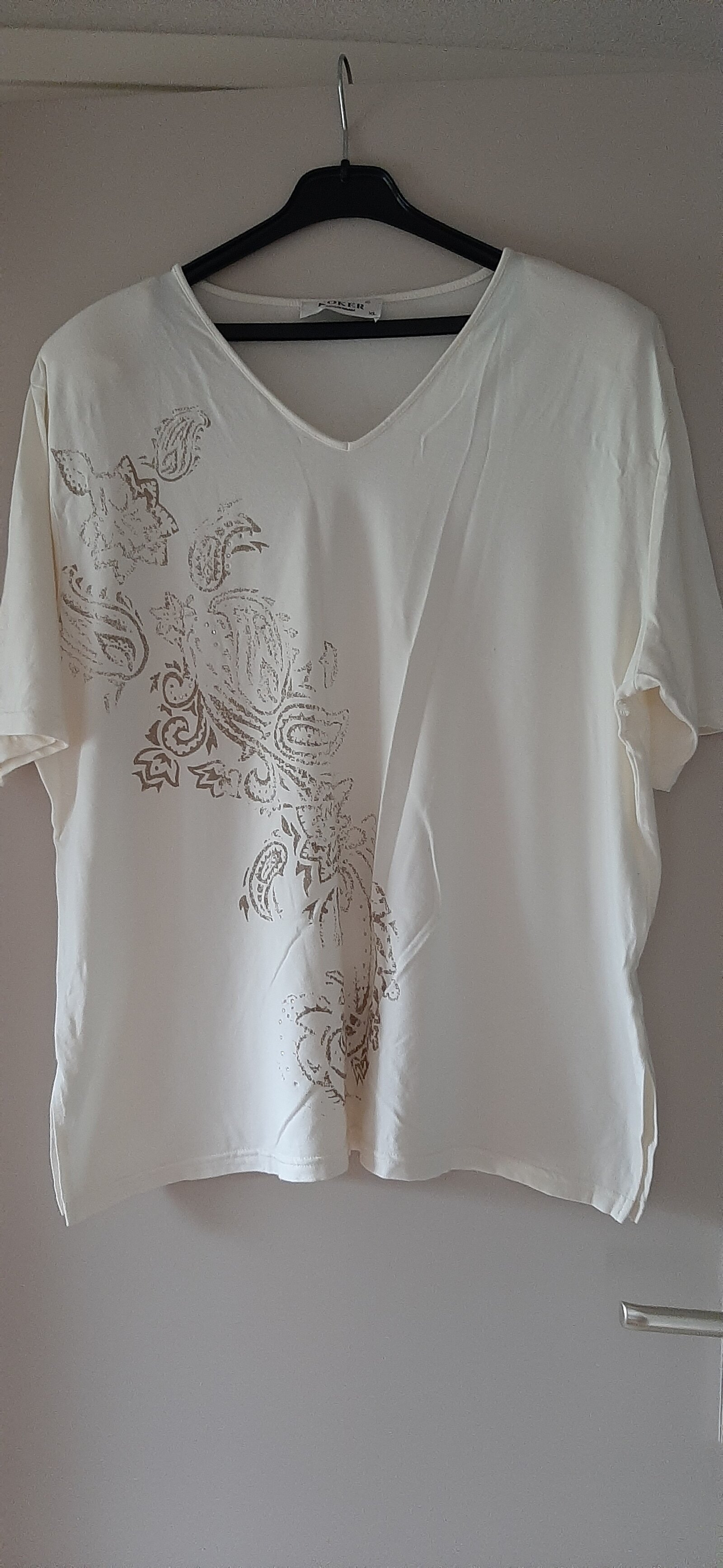 Creme shirt mt XL - Afbeelding 2