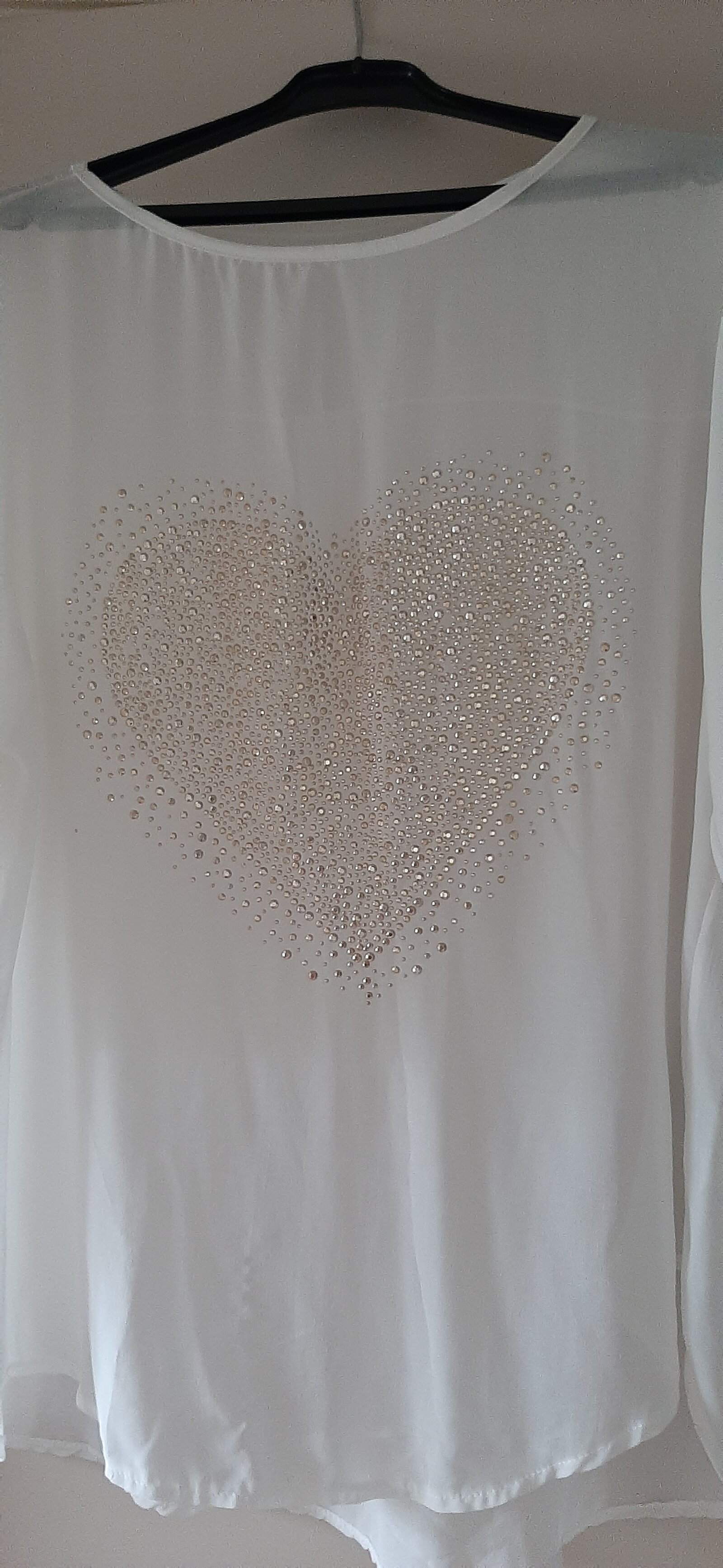 Doorschijnend tuniek strass. - Afbeelding 3