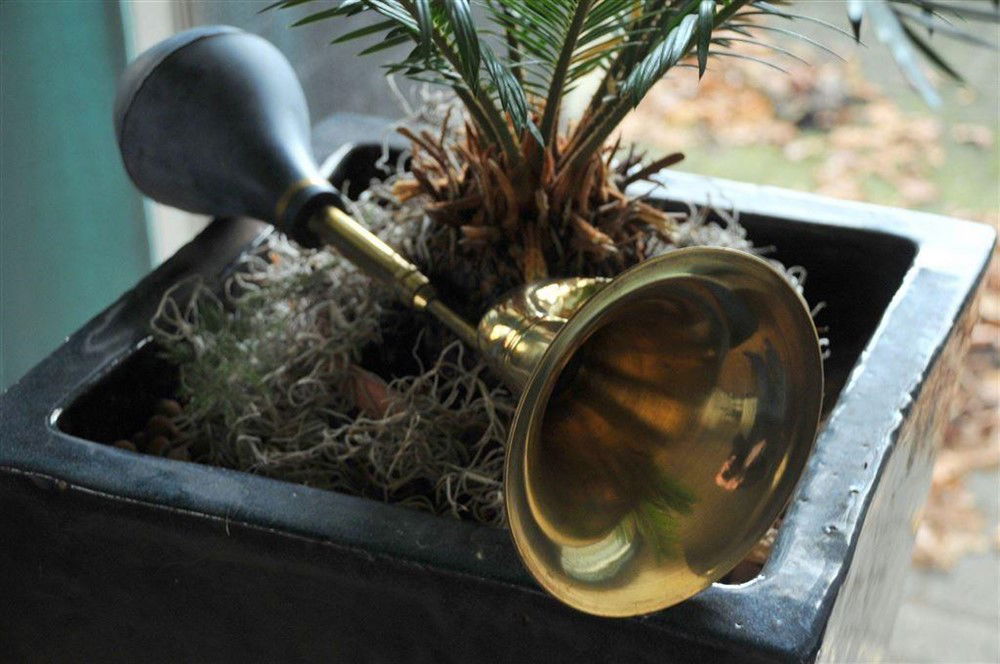 Taxihoorn groot messing-hoorn-kado - decoratie - Afbeelding 4
