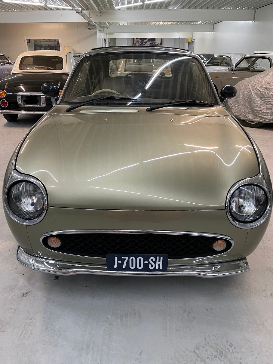 Hele mooie Nissan Figaro in brons Metallic met nieuw zwart dak - nr. 1