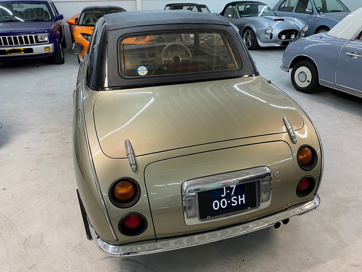 Hele mooie Nissan Figaro in brons Metallic met nieuw zwart dak - Afbeelding 5