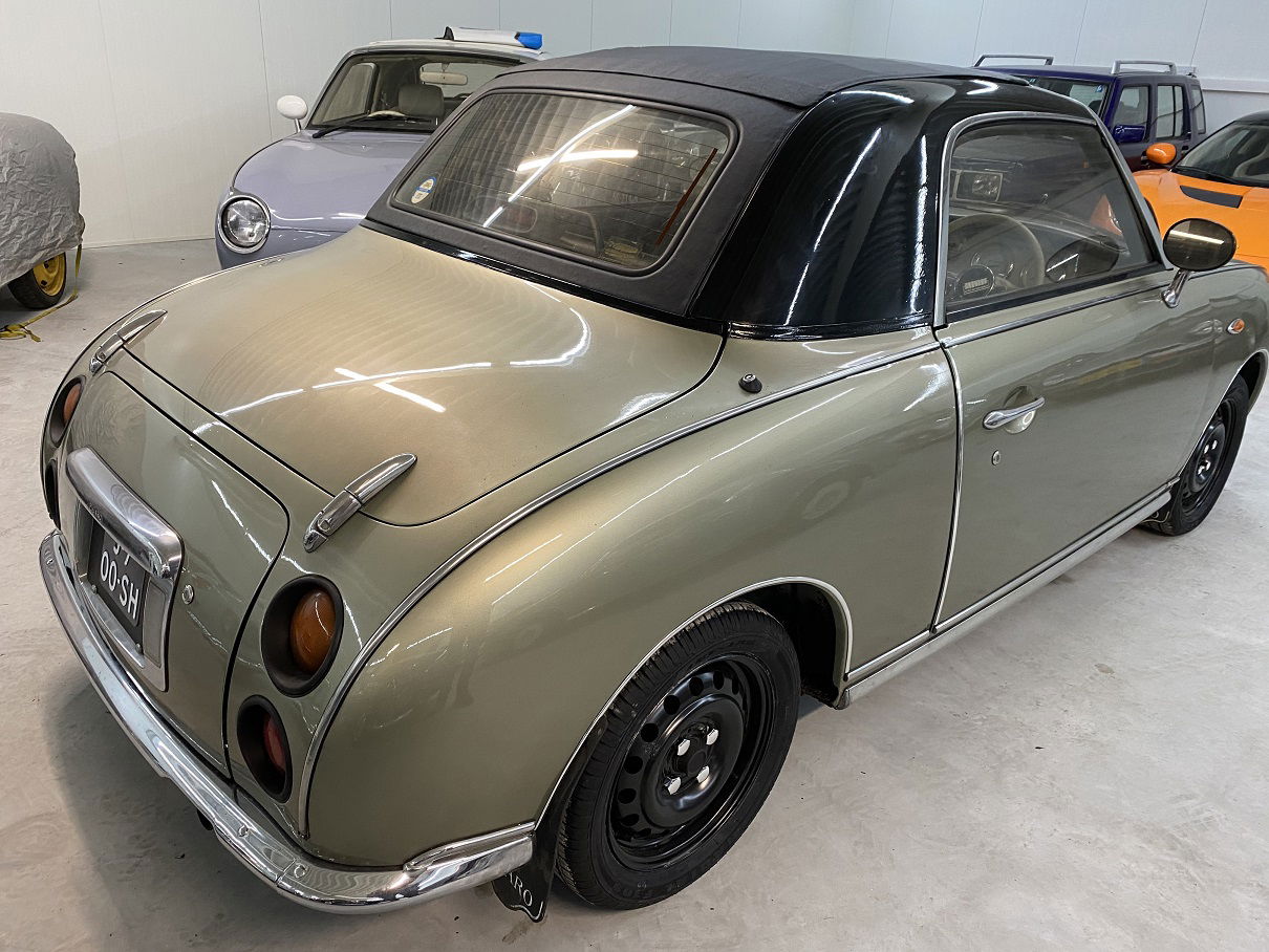 Hele mooie Nissan Figaro in brons Metallic met nieuw zwart dak - Afbeelding 7