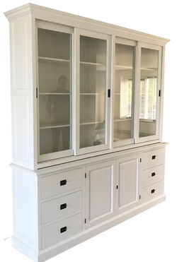 Landelijk witte buffetkast soft close laden 240 x 240cm