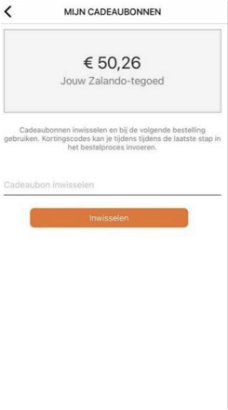 Zalando cadeaubon twv €50