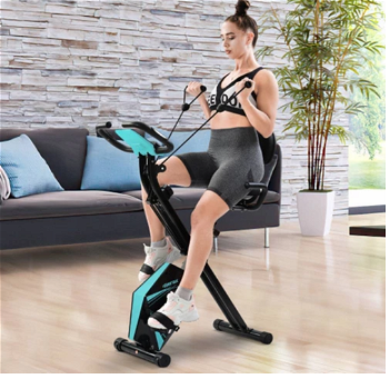 Merax Foldable Cycling Exercise Bike with LCD Screen - 3