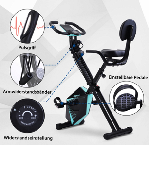 Merax Foldable Cycling Exercise Bike with LCD Screen - 6