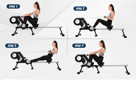 Merax Foldable Rowing Machine With Magnetic Resistance - 5