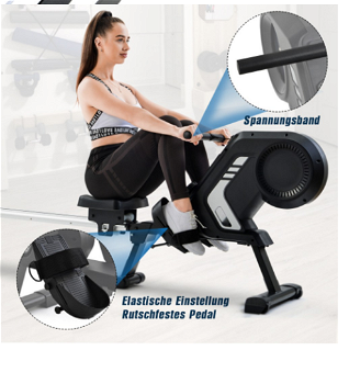 Merax Foldable Rowing Machine With Magnetic Resistance - 6