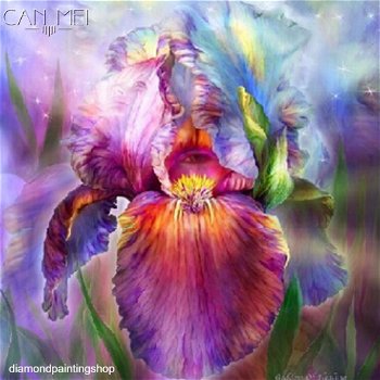 FULL diamond painting aquarel purple flower XL (SQUARE) - 0