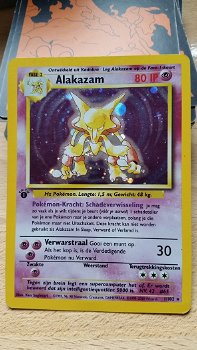 Alakazam 1/102 Holo 1st Edition Base Set 1st Editie IP GEBRUIKT - 0