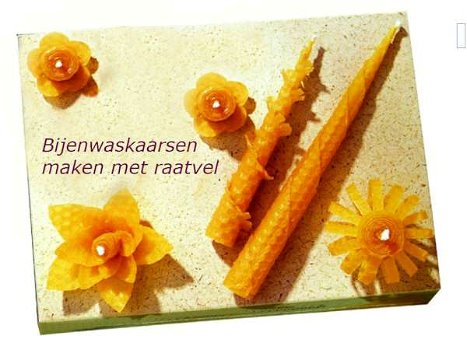 Bijenwas kaarsen maken met raatvel - 0