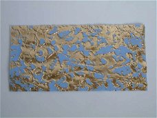 Versierwas vel 10 x 20 cm GOUD met BLAUW