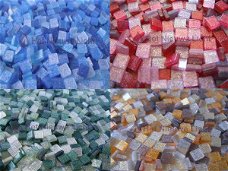 Mozaïek steentjes Glitter  MIX 5 x 5 ca. 400st