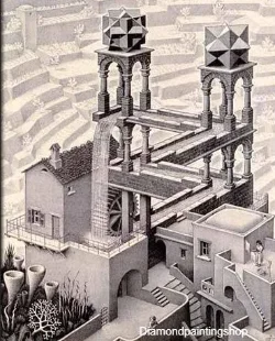 FULL diamond painting Escher XL (SQUARE)