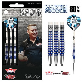 Bulls steeltip darts Martin Schindler The wall 80% tungsten PCT blue - 1