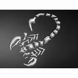 3D Sticker Schorpioen Chroom (51-40011) - nr. 1