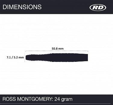 Dartpijlen Red Dragon darts Ross Montgomey 90% tungsten 24 gram - 2