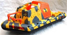 LANARD THE CORPS Vehicle, Mission Boat Yellow Piranha, 1986.(Nr.1)