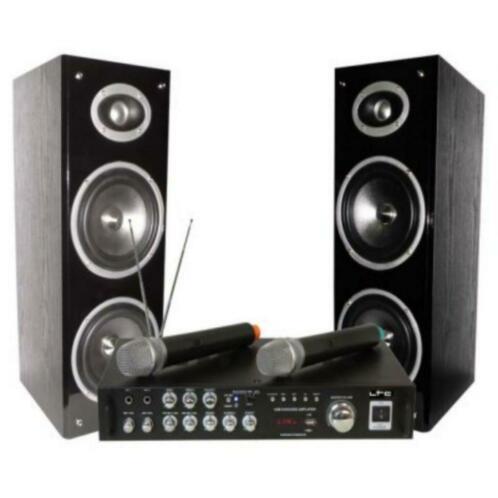 Karaoke set met Bleutooth,Usb,2 draadloze microfoons (028-B) - nr. 1