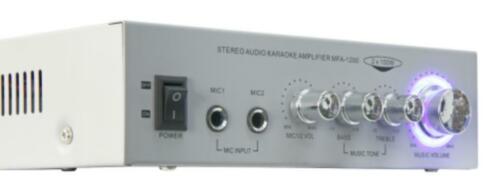 Stereo karaoke versterker 2 x 50 Watt Zilver (003-B) - Afbeelding 2