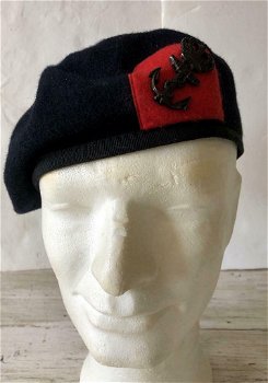 Korps Mariniers Baret Zwart Anker NOORLOOS - 1