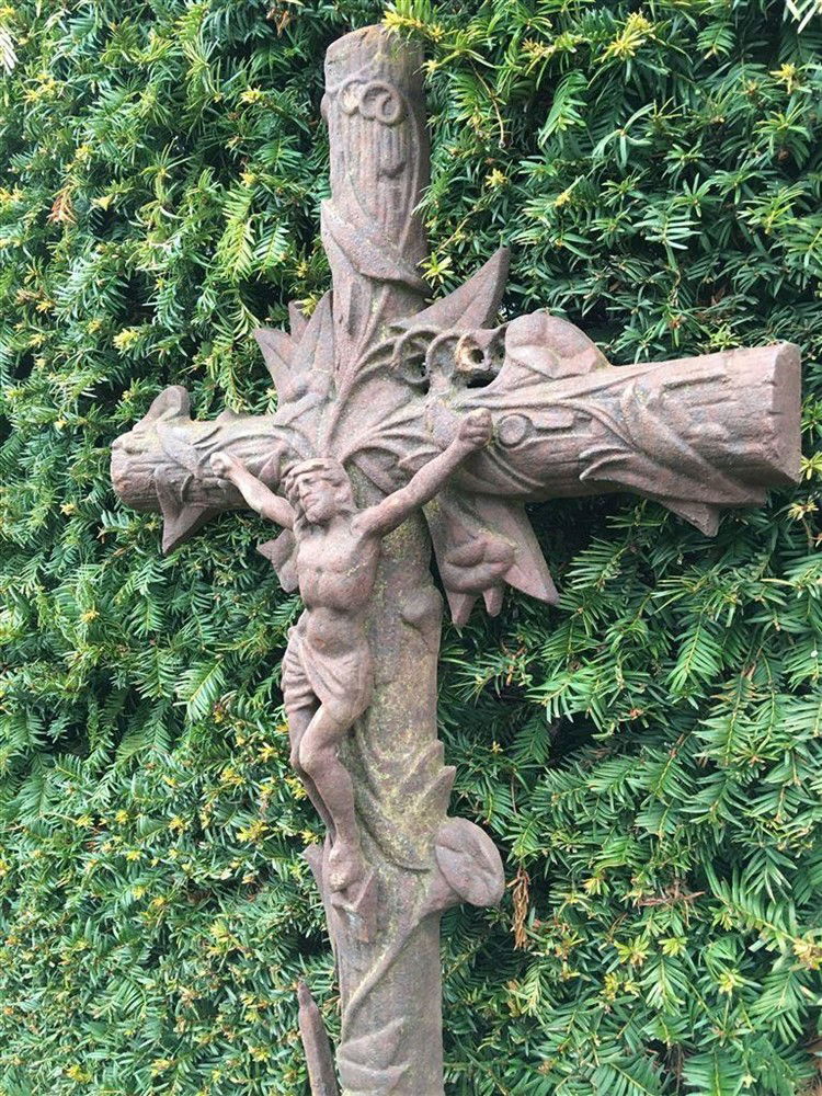 Mooi fors grafkruis, gietijzergraf-kruis - Afbeelding 3