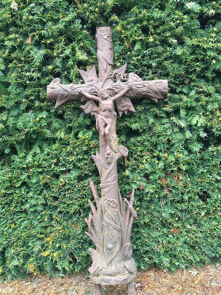 Mooi fors grafkruis, gietijzergraf-kruis - Afbeelding 7