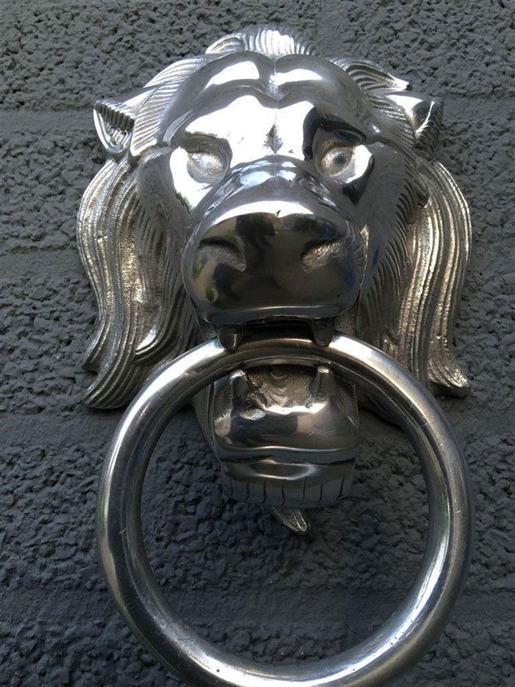 Mooie aluminium impressie volle leeuwenkop-leeuw-hoofd - Afbeelding 3