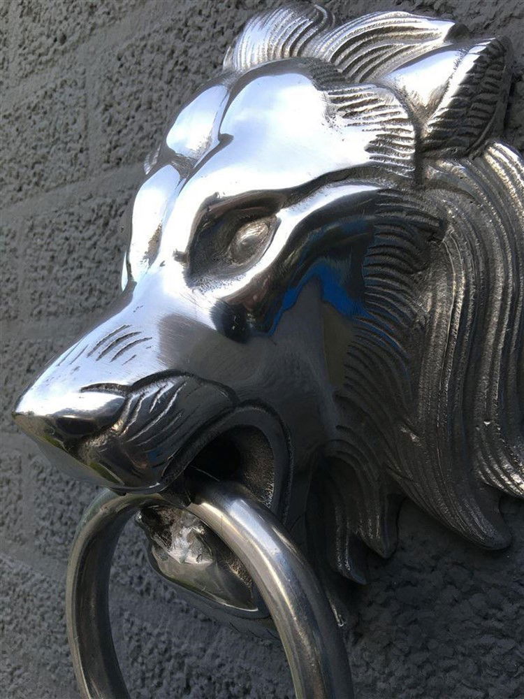 Mooie aluminium impressie volle leeuwenkop-leeuw-hoofd - Afbeelding 4