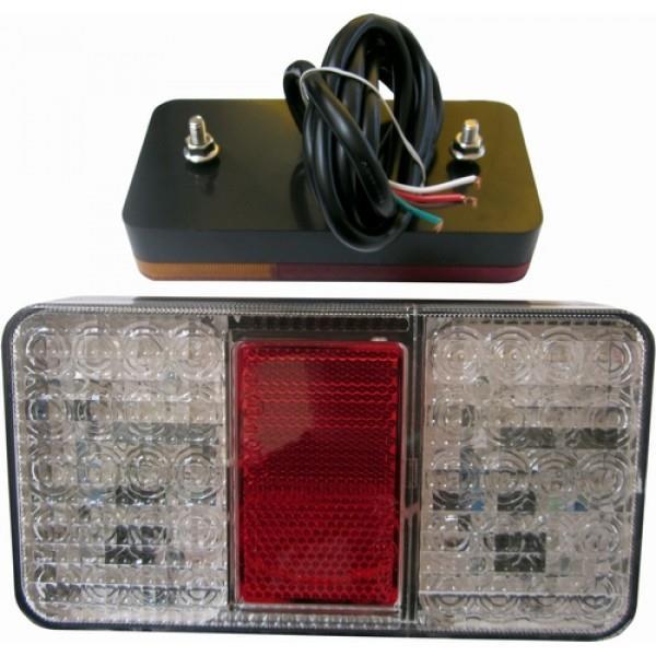 Achterlicht 150x80x27mm wit led Voeding multivolt (10/30v) - nr. 1