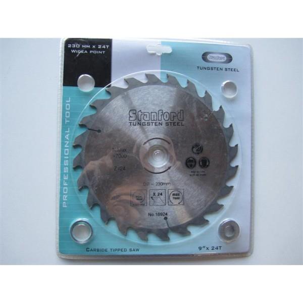 Zaagblad hm 230x24t 24 tands asgat 30 mm met diverse verloopringen - nr. 1