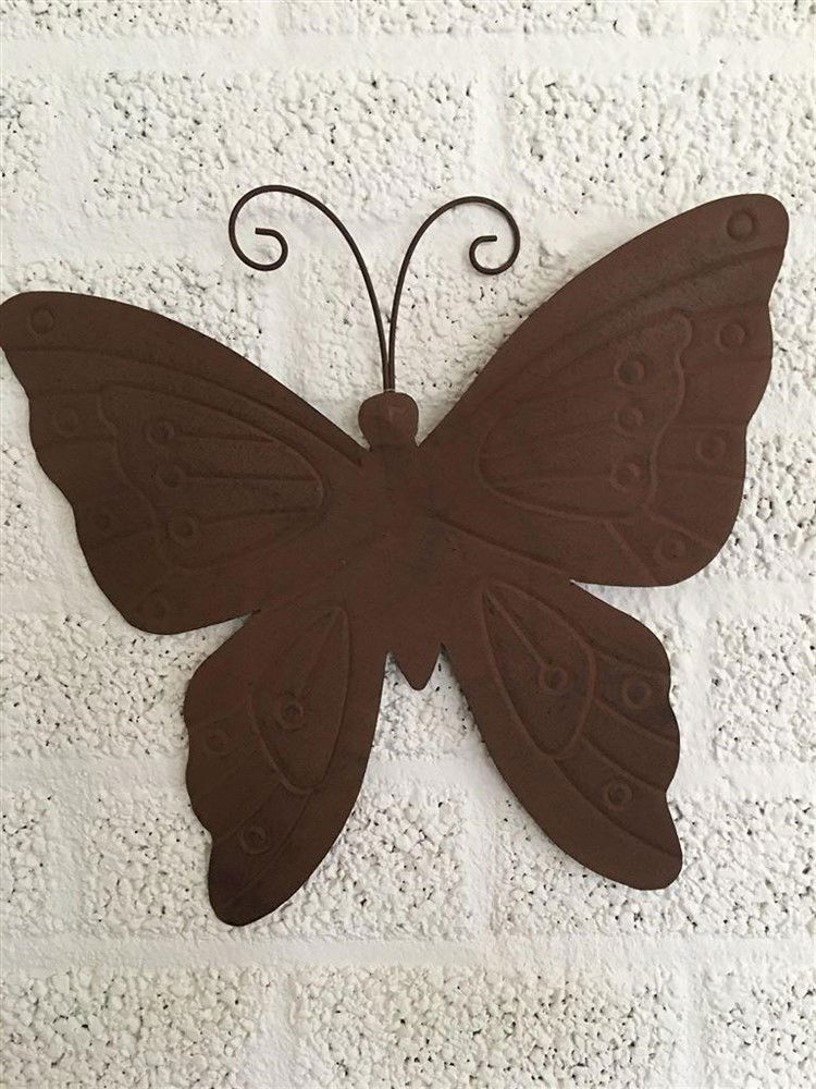 Mooie metalen wandvlinder, super mooi-kleur-vlinder - nr. 1