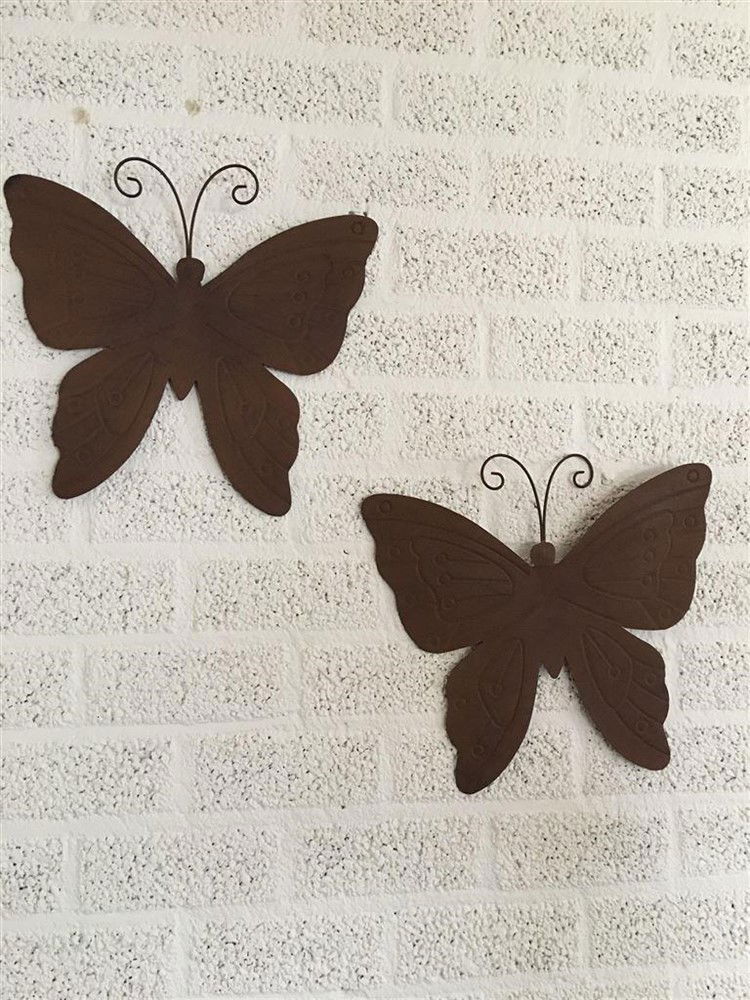 Mooie metalen wandvlinder, super mooi-kleur-vlinder - Afbeelding 6