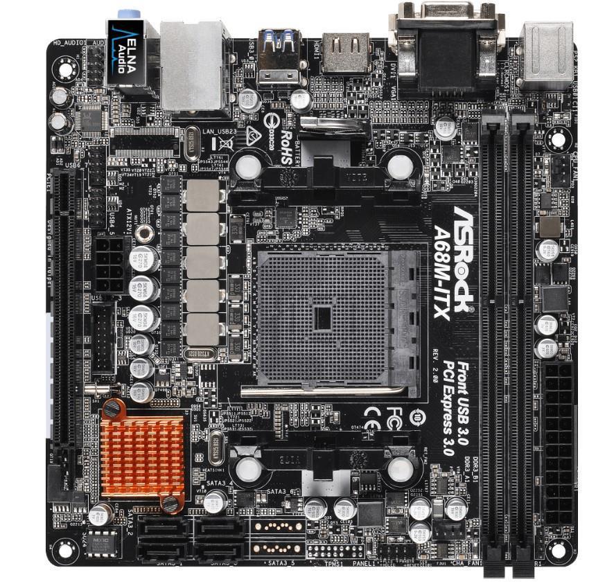 ASRock A68M-ITX R2.0 (Geen I/O-Shield) - FM2+ - ITX - Afbeelding 3
