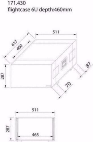 19 Inch Flightcase 6U (430-T) - Afbeelding 2