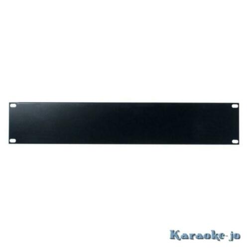 19 inch metalen blindpaneel 2 U Zwart - nr. 1