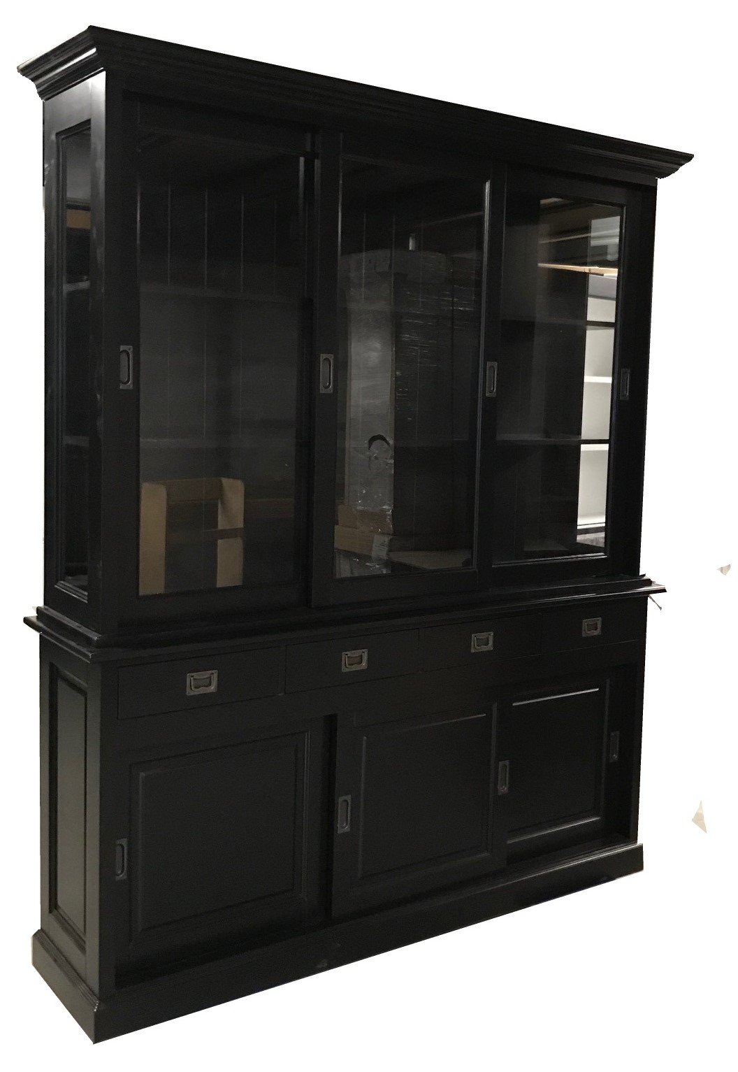 Buffetkast Jubbega zwart - zwart 180 x 50/40 x 220cm - nr. 1