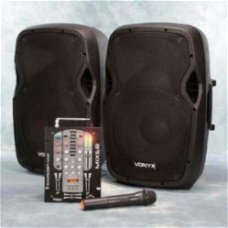 DJ-set actieve 8 inch speakers met Mixer 400Watt (Djset-1)