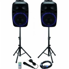 Actieve Ibiza Muziek Set PKG12A-SET,Usb,Sd bluetooth