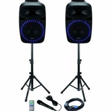 Actieve Ibiza Muziek Set PKG15A-SET,Usb,Sd bluetooth