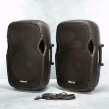 Actieve Abs kunstof speakerset 2x 15 inch 1600Watt (ap15set) - 0