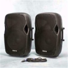 Actieve Abs kunstof speakerset 2x 15 inch 1600Watt (ap15set)