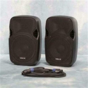 Actieve Abs kunstof speakerset 2 x 8 inch 400 Watt (ap8set) - 0