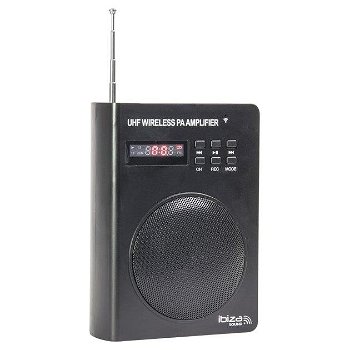 IBIZA PORT3-UHF Oplaadbare speaker met draadloze headset - 1