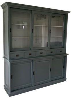 Buffetkast bazaltgrijs - wit Sittard 200 x 50/40 x 220cm