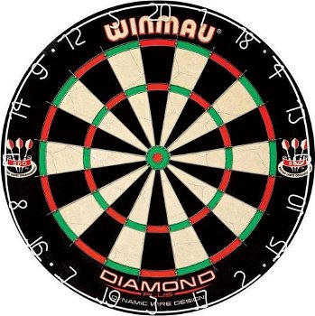 Dartkabinet Winmau PDS diamond met dartbord en pijlen black - 1