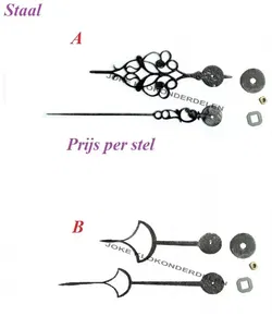 = Comtoise wijzers = Staal =42373