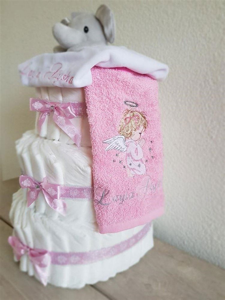 Gratis naam geboorte cadeau luiertaart kraamcadeau jongen - Afbeelding 3