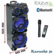 IBIZA-STANDUP-DJ-MKII Mobiele DJ box met Vhf Microfoon